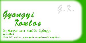 gyongyi komlos business card
